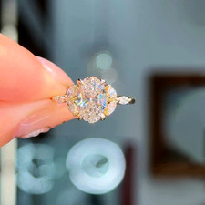 14K Gelbgold Verlobungsring