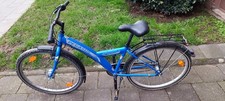 Pegasus Arcona Fahrrad, 24 Zoll, 36cm, Schwarz, 3-Gang Nabenschalt Blau