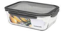 Lock&Lock  Boroseal Glas rechteckig 2,0l Deckel grau 