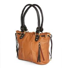 Handtaschen Damen * Fair Trade * echtes Leder Farbe: champagner Schultertasche