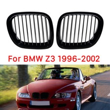 Für BMW Z3 E36 96-02  Glänz Schwarz Kühlergrill Einzelsteg Nieren Frontgrill