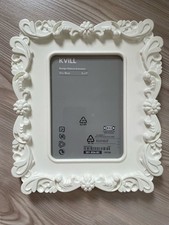 Neu Ikea Kvill Bilderrahmen Weiß Kunststoff Barock Modern Landhaus 13 X 18 Cm