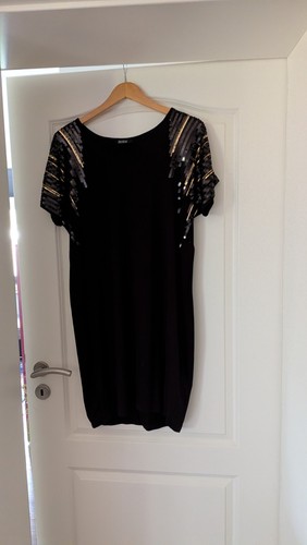 Schwarzer kleid mit pailletten - mit,