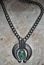 Navajo Kette Sterling Silber 925 Türkis Pawn Häuptling Indianerschmuck 133 Gramm