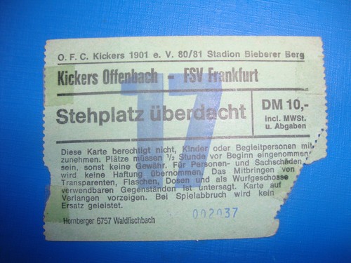 Ticket ofc kickers - 80/81,