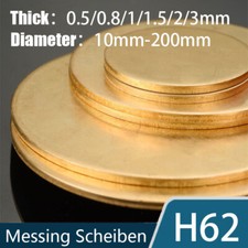 Messing Scheiben Ø 10-200 mm