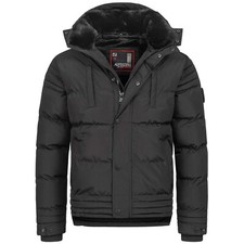 A. Salvarini warme Herren Designer  Stepp Winterjacke Teddyfell O281 Schwarz NEU