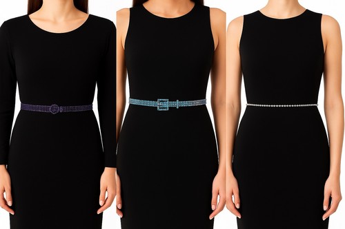 3er set gürtel bauchkette - set, gürtel/bauchkette