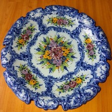 Wandteller Portugiesische Handmalerei Glasierter Teller - Vestal Alcobasa 200