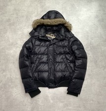 Vintage Diesel Pufferjacket Bomber Winterjacke Daunenjacke Fell Fur S M Schwarz