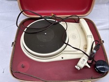Vintage PE Perpetuum Ebner – Koffer Plattenspieler – Rot/Beige
