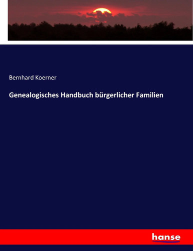 Genealogisches handbuch - genealogisches,