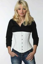 Korsett Corsage Weiß Lack