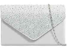 Damen-Clutch Satin Strass