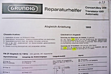 Grundig Concert-Boy 209, Transistor 1001 Automatic, Reparaturhelfer-Kopie