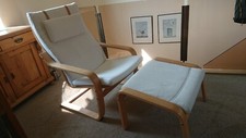 original IKEA POÄNG Sessel + Hocker  Schwingsessel Relaxsessel