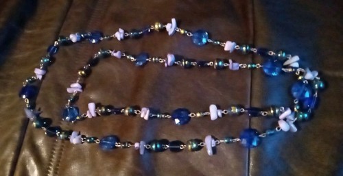 Halskette modeschmuck blau - modeschmuck,