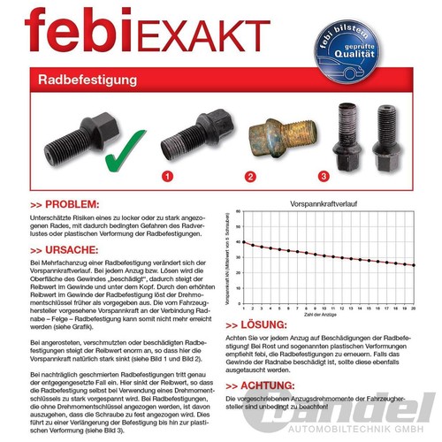 20x febi radschraube kugelbund - febi,