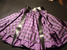 Rock Gr. 38 Lila Schwarz Karo