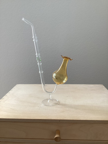 Lauscha glas schnapspfeife - glas, schnapspfeife,mit