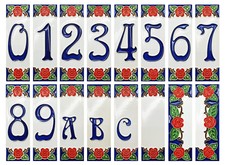 Hausnummer Keramik Zahlen