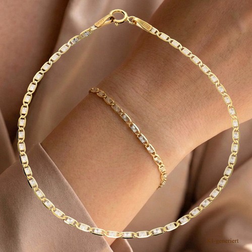 Armkette echt gold 375 - echt, (9