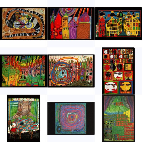Kunstkarten set friedensreich - kunstkarten-set,