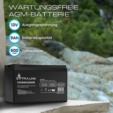 AGM 12V 9Ah Batterie