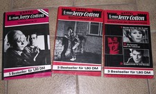9 alte Romane Krimi G-man Jerry Cotton 1964/60er J Bastei 288-424*3x Sammelband
