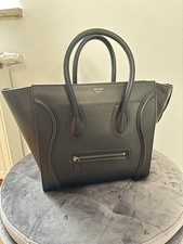 Celine Luggage Tragetasche Schwarz Leder