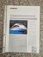 Prospekt Heft Siemens Ice  3 DB deutsche bahn ag eisenbahn
