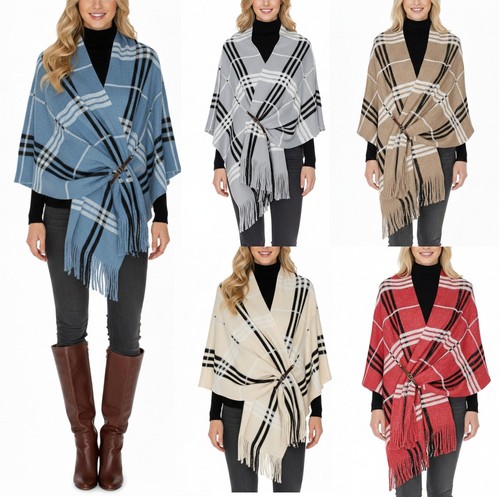 Damen strickponcho - 3-in-1,