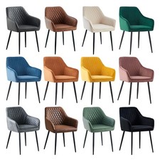 Set of 2/4/6 Samt mit Rückenlehne Sessel Esszimmer/Wohnzimmerstuhl Retro Design