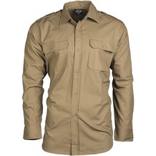 MIL-TEC Feldhemd coyote beige camel XS-3XL Tropenhemd Safarihemd Baumwolle