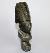 Gold-Obsidian Figur Azteken