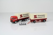Herpa MB NG 1635 Planenanhänger LKW 2A/2A "Schomaker Logistik" Eigenbau /