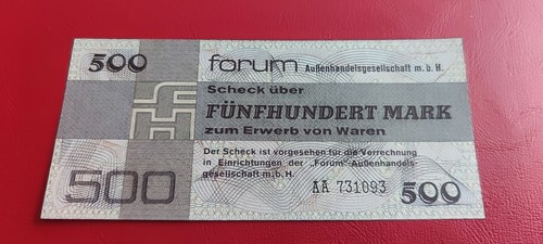 Ddr forum scheck 500 mark - scheck, mark*