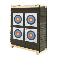 Yate Lamellen Bogenschießen Zielscheibe 90x90x30cm Naturholzrahmen mit Spanngurt