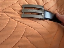 Calvin Klein Gürtel Echtleder schwarz L:125cm B:3,5cm - individuell kürzbar NEU