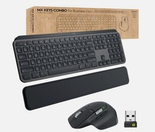 Logitech Tastatur-und-Maus Set MX Keys Combo for Business Gen 2 Bluetooth, Funk