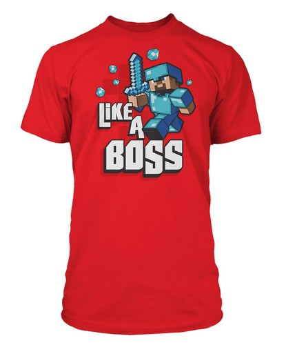 Minecraft shirt like boss - t-shirt,