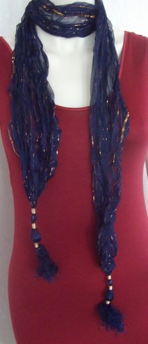 Schaltuch deko schal blau - schaltuch,