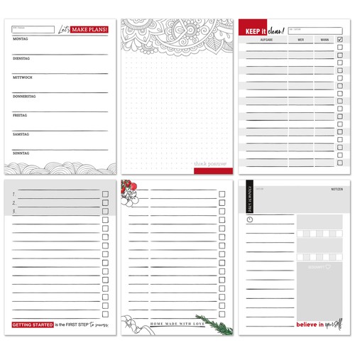 Set blöcke wochenplaner - 6x, a6