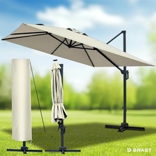 BRAST Ampelschirm rechteckig 3x3m beige -2.Wahl
