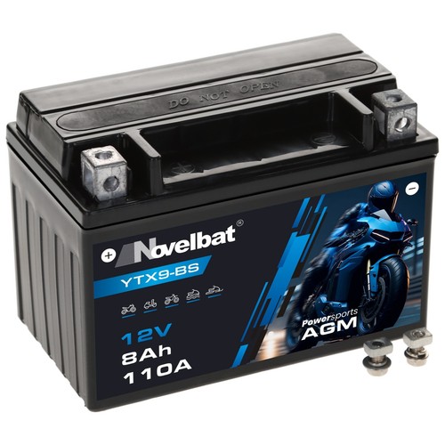 Agm motorradbatterie ytx9 - motorradbatterie, ytx9-bs