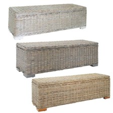 Truhe 110cm Natur Kubu Rattan