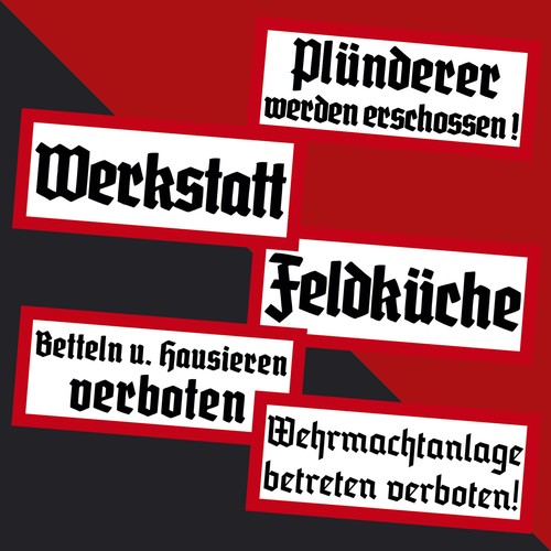 Schild wehrmachtanlage - schild,