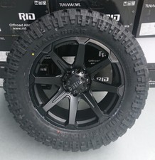 RID R05 10x22 8x165,1 Felgen + Reifen Black Bear MT 345/55/22 Hummer H1 H2