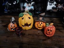 Halloween Kürbis Deko Set 5 Stück Glas Keramik Kerze Tkmaxx 