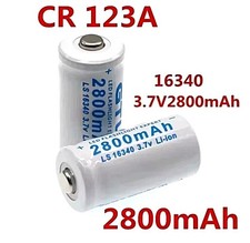 1 - 4X Akku 16340 CR123A 2800